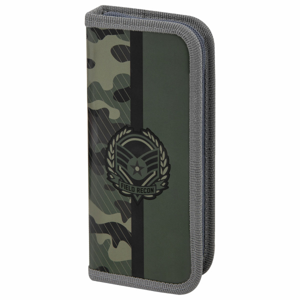 Пенал ПИФАГОР, 1 отделение ламинированный картон, 19х9 см, Army, 271101