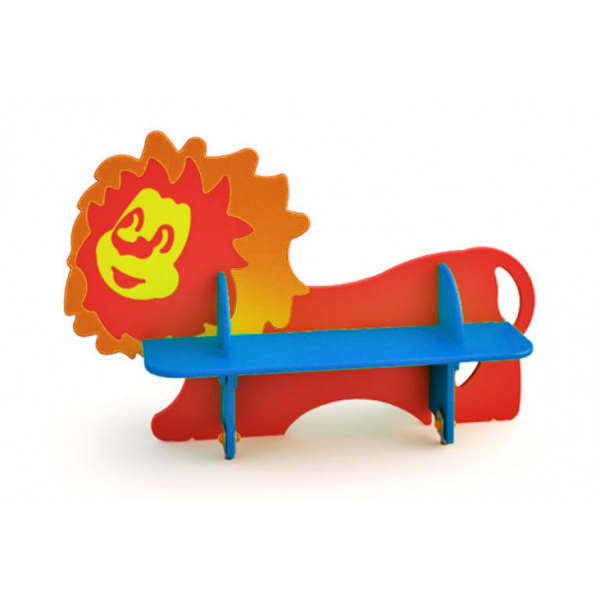 Скамейка "Львенок" 2407, 3-12 лет, влагостойкая фанера 1000х670 мм, Н=940 мм, Н сидения=460 мм