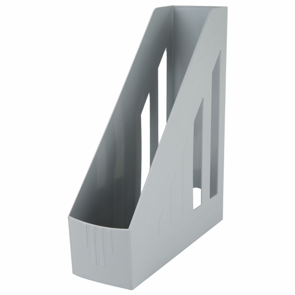 Стойка-угол для бумаг и журналов BRAUBERG "Contract"  ширина 85мм, серая, 230887 ПЛС