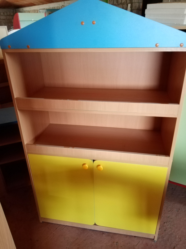 Стеллаж модульный «Домик» Модуль 1 (Цветной фасад)