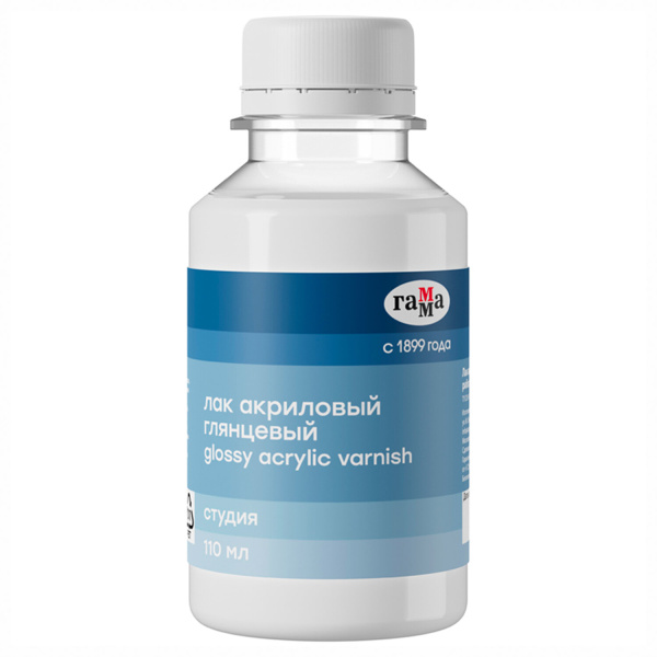 Лак акриловый глянцевый "Гамма", 110мл, в банке, 4.01.В110.001