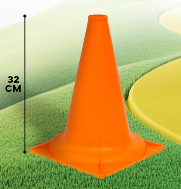 Конус, цвет оранжевый, 32 см