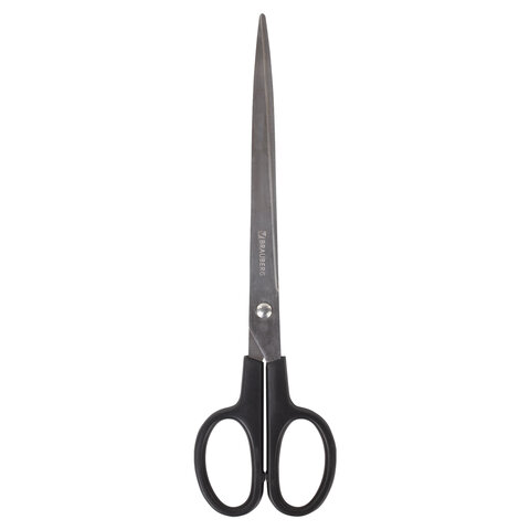 Ножницы BRAUBERG "Standard" 230 мм, классической формы, черные, 237098