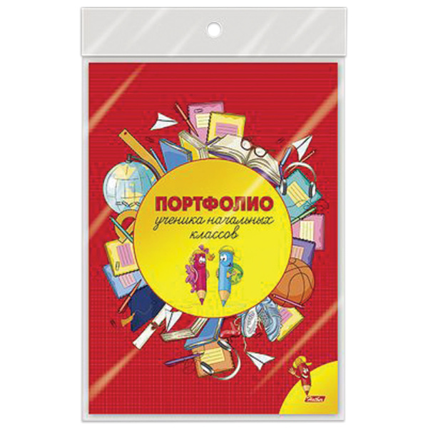 Портфолио ШКОЛЬНИКА "Хатбер", внутр. блок 16л., европодвес, Веселые карандаши, 16Пу4_12645(N165973)
