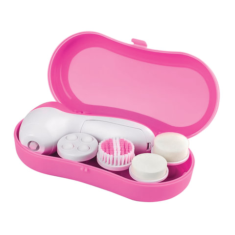 Прибор по уходу за кожей лица SCARLETT SC-CA301F02, 2 скоростных режима, 4 насадки, розовый, SC - CA