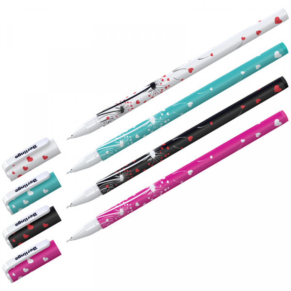 Ручка шариковая Berlingo "Funline Riddle XS", 0,7мм, синяя, рисунок на корпусе, ассорти