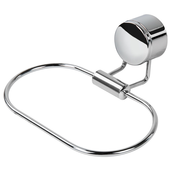 Держатель-кольцо для полотенец LAIMA, хромированная сталь, крепление к стене, 607431 