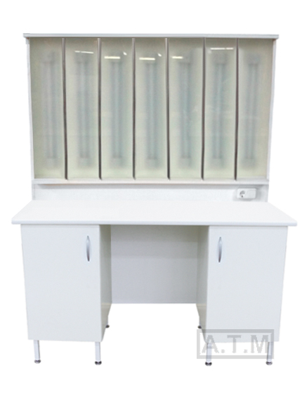 Стол для титрования СДТЛ-123, 1500х700х850 (1800) мм, столешница - ЛДСП, химостойкий пластик