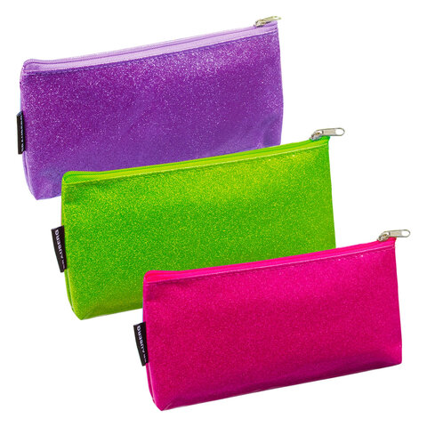 Пенал-косметичка BRAUBERG для нач.школы, дев. "Glamour" (Гламур), 20*10*1см, 223274