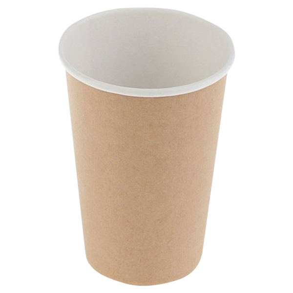 Одноразовые стаканы 300 мл, КОМПЛЕКТ 50 шт., бумажный однослойный, Craft 2.0, холодное/горячее, HUHT