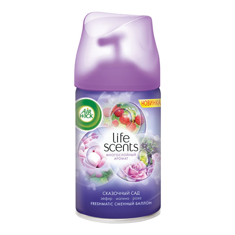 Сменный баллон 250 мл, AIRWICK LifeScents "Волшебный сад", для автоматических освежителей, универсал