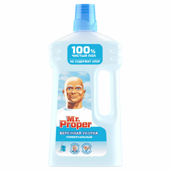 Средство для мытья пола и стен MR.PROPER (Мистер Пропер) 1л "Бережная уборка", 740093