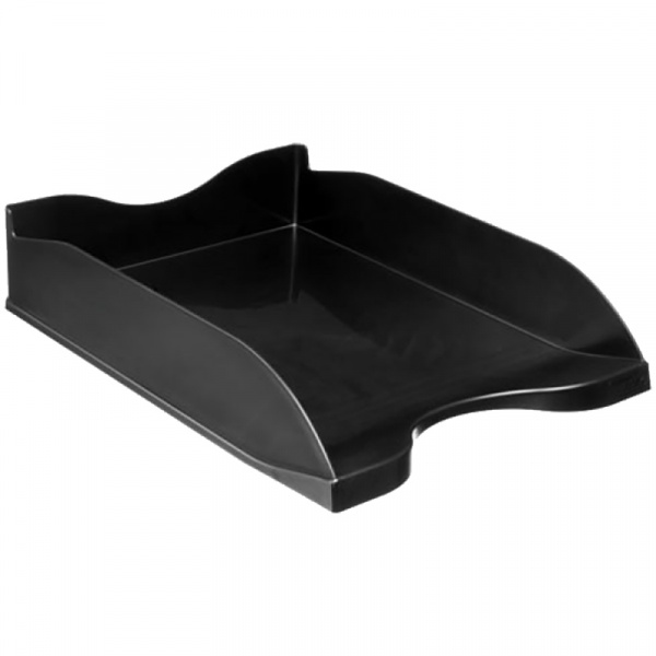 Лоток для бумаг горизонтальный Стамм "Люкс", черный