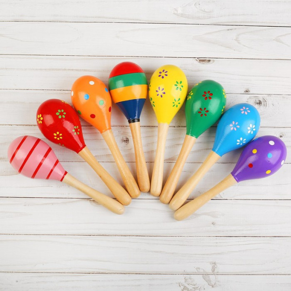 Игрушка музыкальная "Маракасы с картинкой", микс