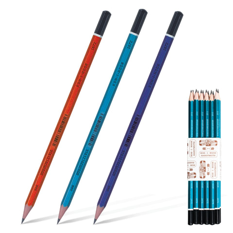 Каранд. ч/г KOH-I-NOOR, корп.ассорти, без резинки, заточ., 1672