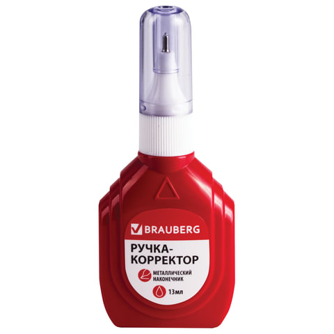 Ручка-корректор BRAUBERG, 13 мл, металлический наконечник