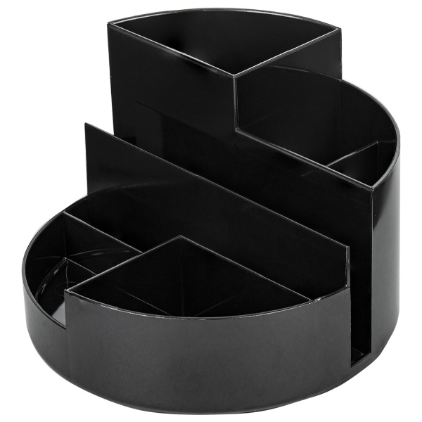 Подставка-органайзер BRAUBERG ROUND, 6 отделений, 130х130х90 мм, черная, 238100, ОР05 Подставка-органайзер BRAUBERG ROUND, 6 отделений, 130х130х90 мм, черная, 238100, ОР05