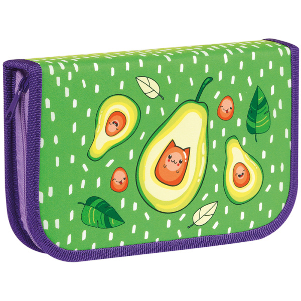Пенал 1 отделение, 210*130 ArtSpace "Avocado", две откидные секции, ткань ПТ1_42351