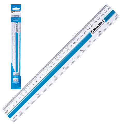 Линейка BRAUBERG "Quantum" 30см, прозрачная с печатью на корпусе, упак. с европодвесом, 210301 Линейка BRAUBERG "Quantum" 30см, прозрачная с печатью на корпусе, упак. с европодвесом, 210301