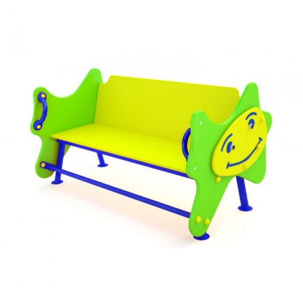 Скамейка "Звездочка"  2-7 лет, влагостойкая фанера, размеры 1200x600мм общая высота	600мм