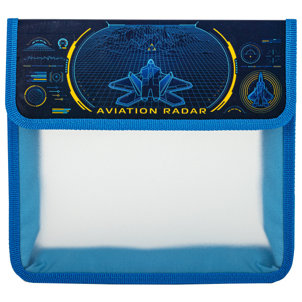 Папка для тетрадей ЮНЛАНДИЯ А5, пластик, 2 отделения, клапан на липучке, Aviator, 270971