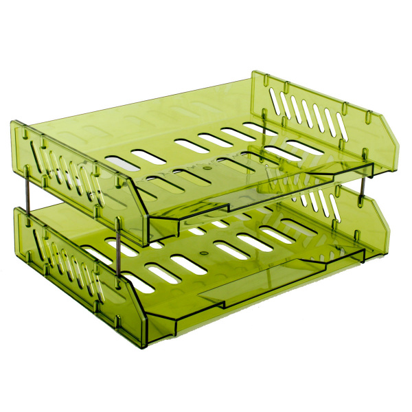 ЛТ556 Набор СИТИ из 2-х горизонтальных лотков, зеленый ЛАЙМ