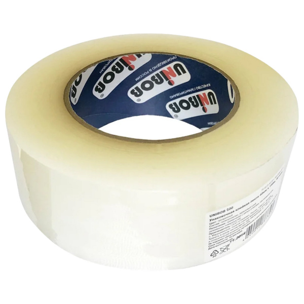 Клейкая лента 48мм*198м UNIBOB 600 45мкр, прозрачная, 83412