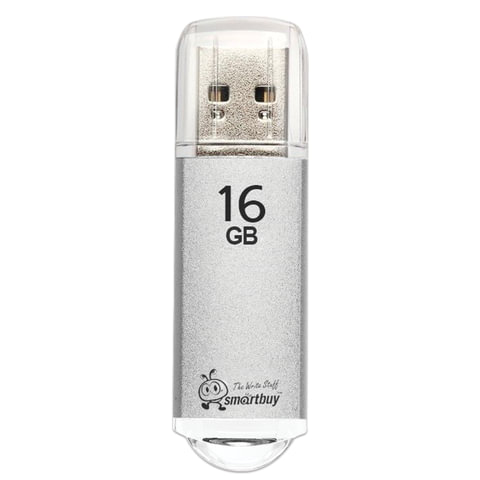 Флэш-диск 16 GB, SMARTBUY V-Cut, USB 2.0, серебристый, SB16GBVC-S