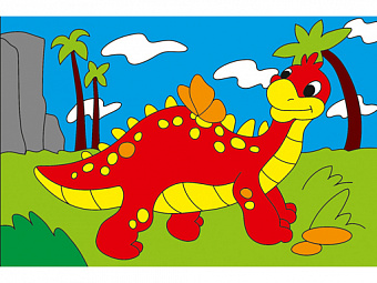 Холст мини 10х15 см по номерам. ЗАБАВНЫЙ ДИНОЗАВР. Арт. ХМ-0397 Холст мини 10х15 см по номерам. ЗАБАВНЫЙ ДИНОЗАВР. Арт. ХМ-0397