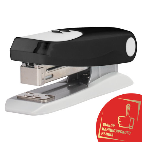 Степлер №24/6, 26/6 BRAUBERG "Germanium" до 20л, черный