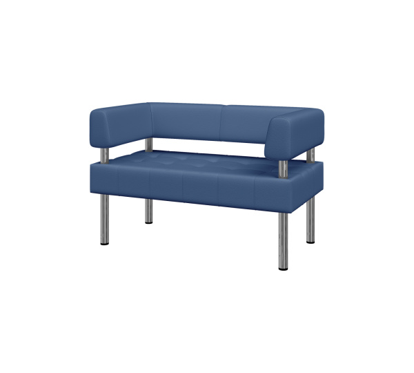 Бизнес. Диван 2-местный 1220х620х770 синий