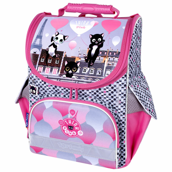 Ранец TIGER FAMILY для нач.школы, Nature Quest, Think Pink in Paris, Европейский, 35х31х19 см,270200 Ранец TIGER FAMILY для нач.школы, Nature Quest, Think Pink in Paris, Европейский, 35х31х19 см,270200