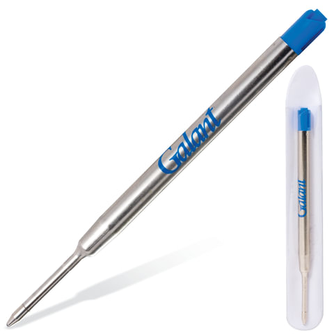 Стержень шариковый GALANT, тип PARKER, металлический, 98 мм, линия письма 0,35 мм, чехол, синий