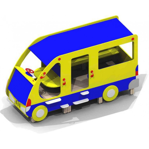 Автобус, 3-10 лет, древесина хвойных пород, 3195х1280 мм, Н=1785 мм, Н площадки=550 мм