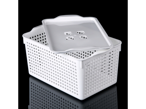 Корзинка "Лофт" 5,3л 295х185х145мм с крышкой (белый) 644106 Корзинка "Лофт" 5,3л 295х185х145мм с крышкой (белый) 644106