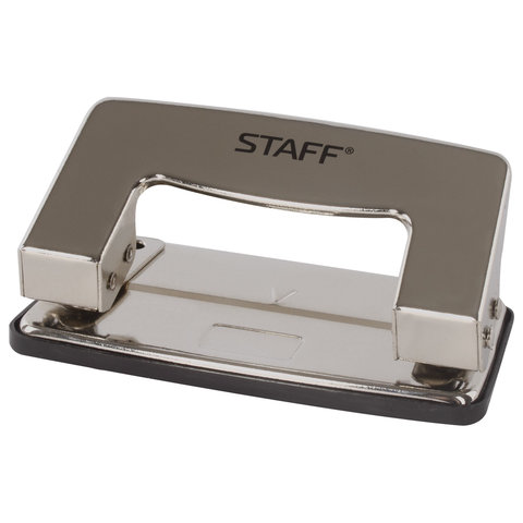 Дырокол  STAFF "Design", металлический, на 10 листов, никель, 226855