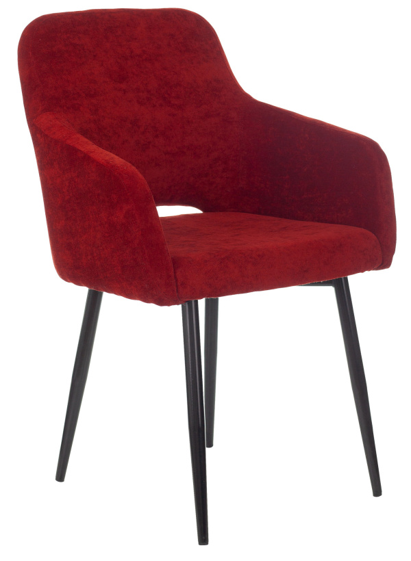 Кресло Бюрократ CH-380F бордовый Velvet 09 на ножках металл черный CH-380F/BURGUNDY