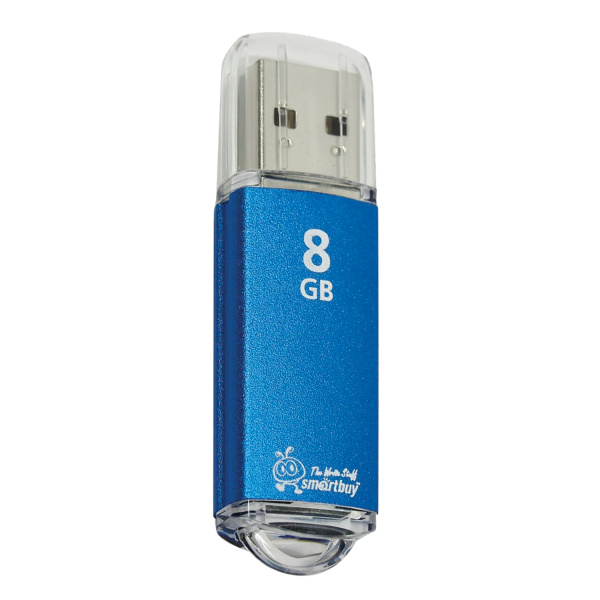 Флэш-диск 8 GB, SMARTBUY V-Cut, USB 2.0, синий, SB8GBVC-B
