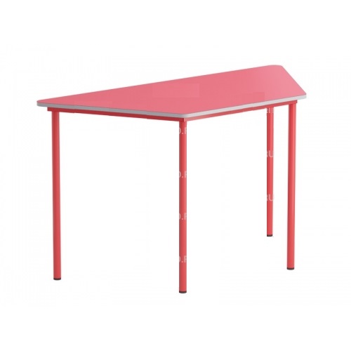 Стол-трапеция, 6гр, 1300х590х760мм, красный 