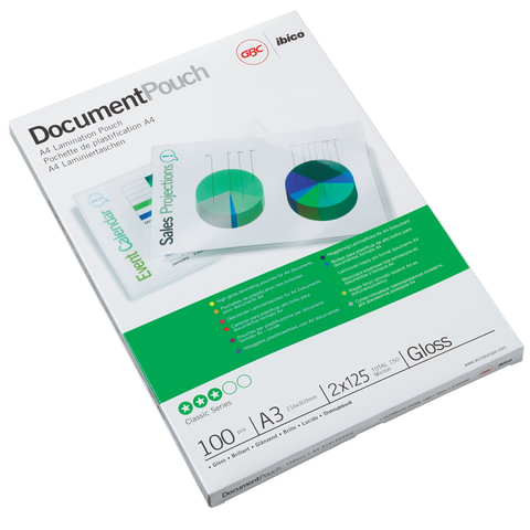 Пленки-заготовки д/ламинир-я GBC(ДжиБиСи, Англия) набор 100шт, А3, 125 мкм, 3200725