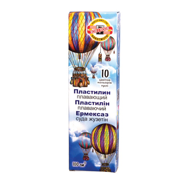 Пластилин плавающий KOH-I-NOOR "Archimedes", 10 цв., 90г, картонная упаковка, 013171700000RU