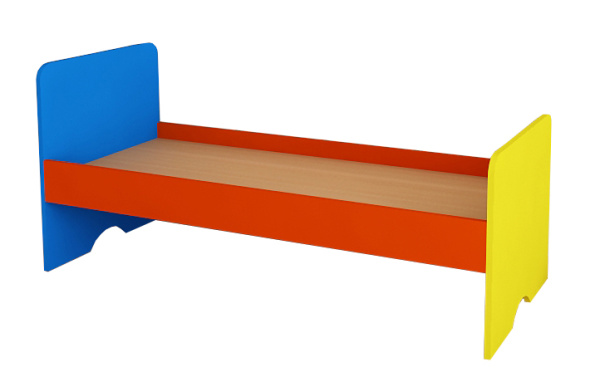 Кровать 1-но ярусная (1400*600*450), ЛДСП 16 мм Цветной фасад