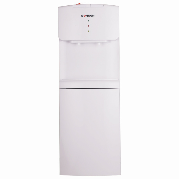 Кулер водораздатчик БЕЗ НАГРЕВА И ОХЛАЖДЕНИЯ, SONNEN FS-02N, напольный, 2 крана, белый