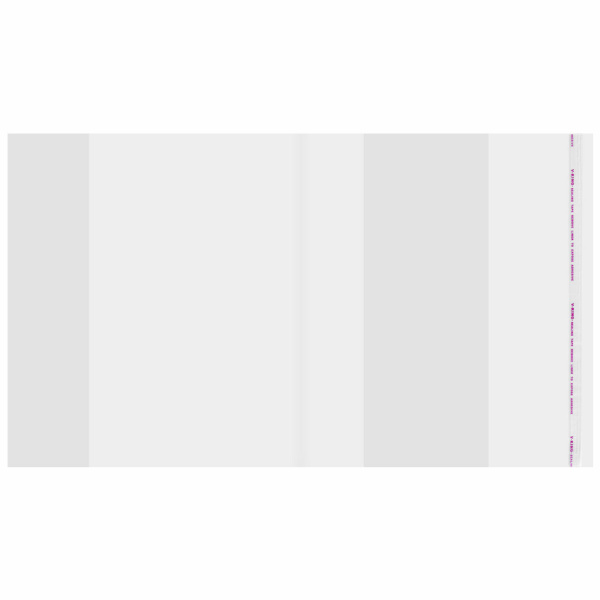 Обложки ПП для учебника, тетради А4, КОМПЛЕКТ 5шт, универс, КЛЕЙКИЙ КРАЙ, 80мкм, 300х500мм, 16.43/5