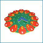 Часы напольные D 200 см., 12 секторов, 12 аппликаций, 24 палочки, 2 стрелки