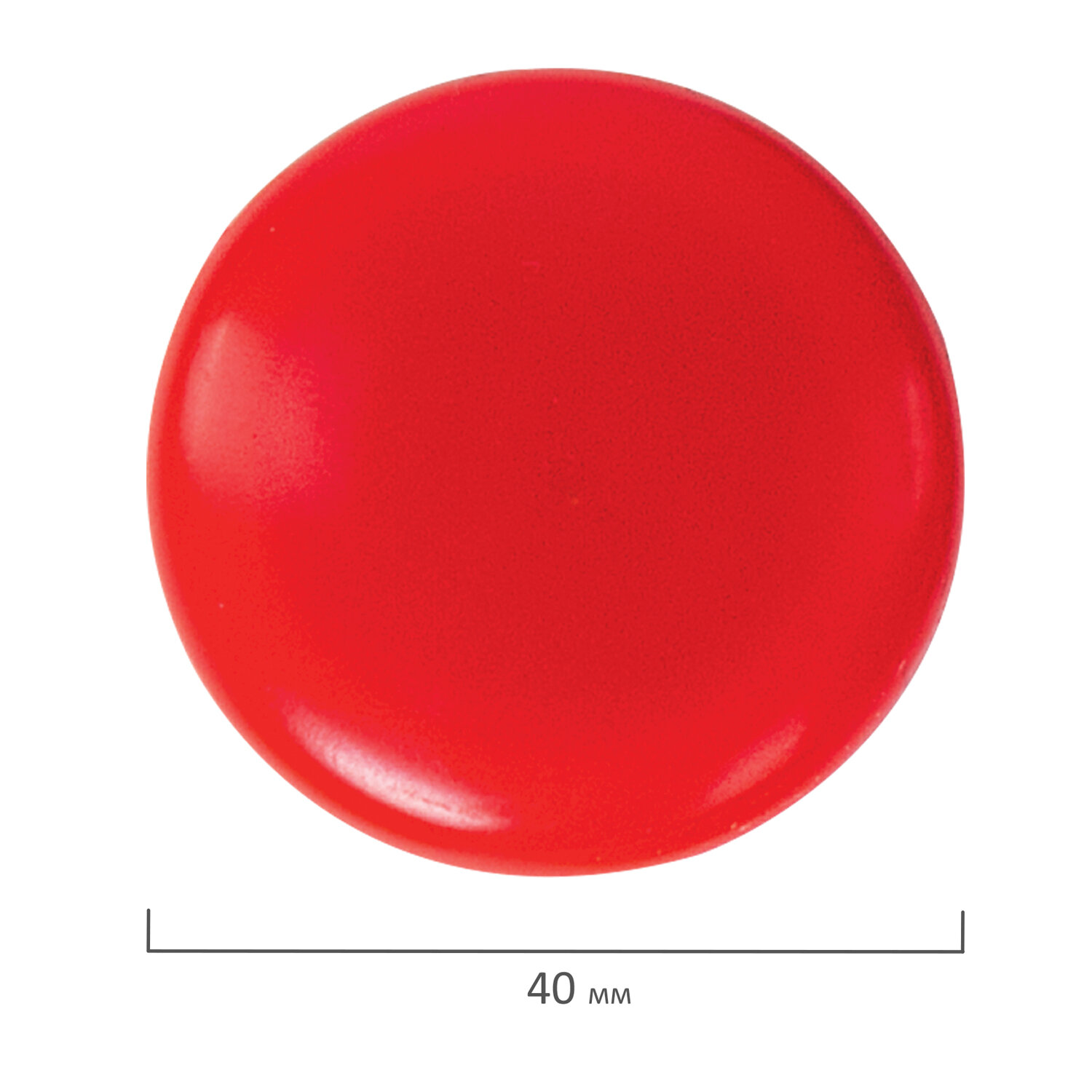 Магниты БОЛЬШОГО ДИАМЕТРА 40 мм, НАБОР 4 шт., ассорти, BRAUBERG "STANDARD", 237470