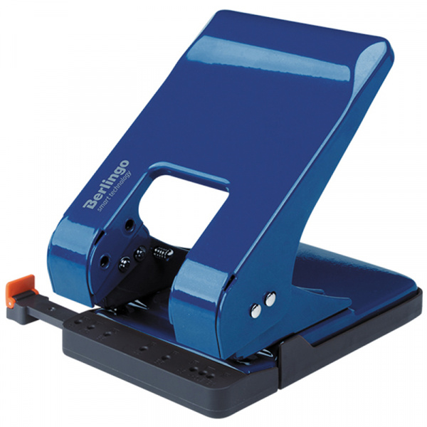 Дырокол Энергосберегающий Berlingo "Smart Technology" 45л., метал, с фикс, синий, с лин DDm_45303