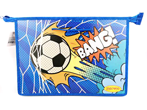 Папка школьная с ручками А4, ручки-шнурок 335/235/55 ТМ "Лимпопо" "ФУТБОЛ" арт. LPR0436