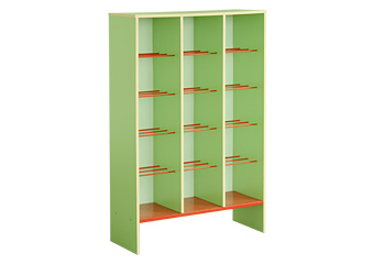Шкаф для горшков на 15 мест. Габариты (ШхГхВ): 908х330х1370мм. Цвет: зеленый, М390