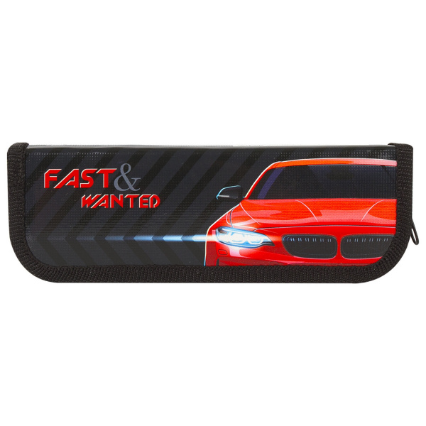 Пенал ЮНЛАНДИЯ, 1 отделение, ламинированный картон, 19х7 см, "Fast", 229140
